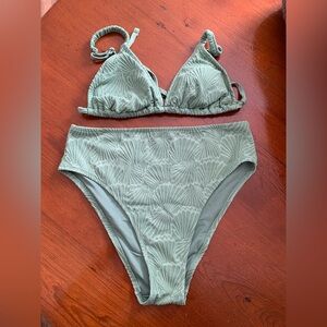 Green high waisted bikini